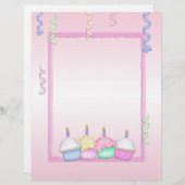 Birthday Cupcakes Letterhead (Voorkant / Achterkant)