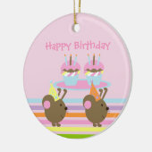 Birthday Cupcakes Party Mice Ornament (Links)