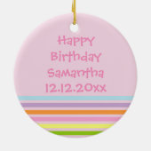 Birthday Cupcakes Party Mice Ornament (Achterkant)