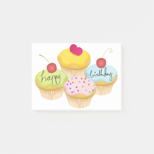 Birthday Cupcakes Post-it® Notes (Voorkant)