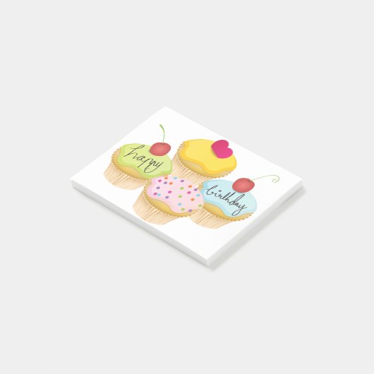 Birthday Cupcakes Post-it® Notes (Schuin)