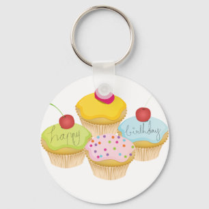 Birthday Cupcakes Sleutelhanger