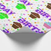 Birthday Cupcakes Wrapping Paper Cadeaupapier (Hoek)
