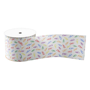 Birthday curling ribbons regenboog grosgrain lint