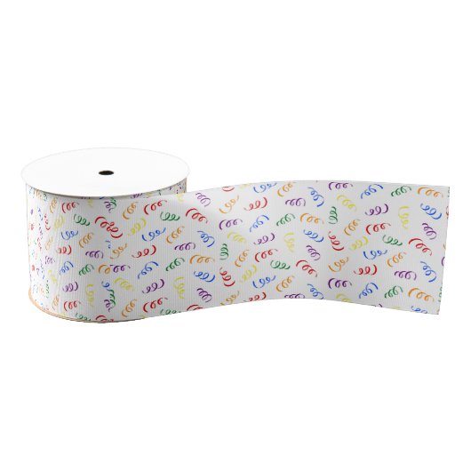 Birthday curling ribbons regenboog grosgrain lint (Spoel)
