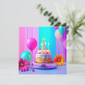 Birthday Custom card Kaart (Staand voorkant)