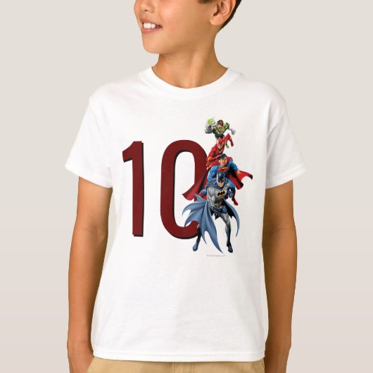 Birthday Custom Justice League T-shirt (Voorkant)