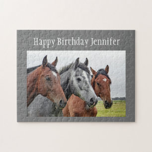 Birthday Custom Name Horse Lover  Legpuzzel