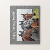 Birthday Custom Name Horse Lover  Legpuzzel (Verticaal)