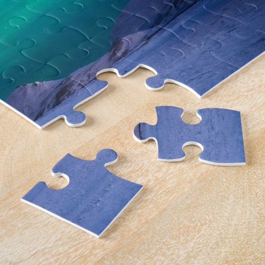 Birthday Custom Name Northern Lights Aurora  Legpuzzel (Zijkant)