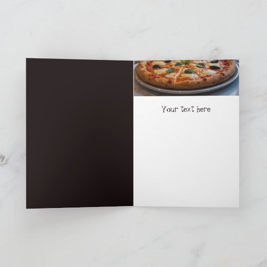 Birthday Custom Name with Pizza Kaart (Binnen)