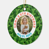 Birthday Custom Photo Garden Ceramic Ornament (Links)