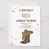 Birthday Cute Red Bandana Cowboy Pet en Boots Kaart (Voorkant)