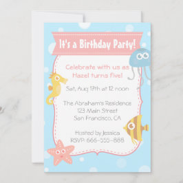 Birthday Cute Underwater Animals Kaart