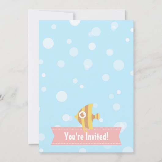 Birthday Cute Underwater Animals Kaart (Achterkant)