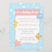 Birthday Cute Underwater Animals Kaart (Voorkant / Achterkant)