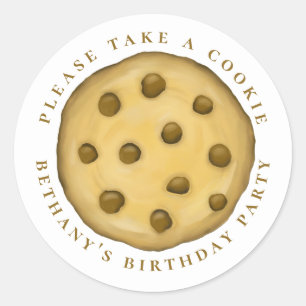 Birthday Cute Waterverf Sweet Cookie Favor Ronde Sticker