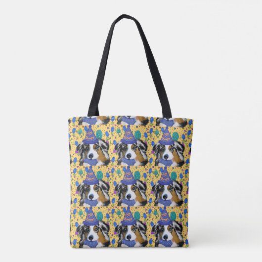 BIRTHDAY DACHSHUND TOTE BAG (Achterkant)