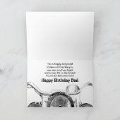 Birthday - Dad - Biker Helmet - Motorcycle Kaart (Binnen)