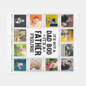 Birthday Dad Bod Father Figuur Foto Collage White Fleece Deken (Voorkant (Horizontaal))