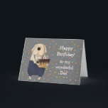 Birthday Dad Father Cute Dog Watercolor Kaart<br><div class="desc">Birthday Dad Father Cute Dog Watercolor Cartoon Animal Art Let him know how much you love and Apeciate him</div>