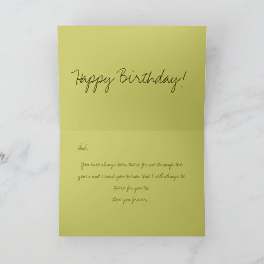 Birthday-Dad-Love faveert nooit Kaart (Binnen)