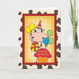 Birthday Dairy Koe Kaart