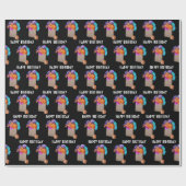 Birthday Daisies in Brown Bag Cadeaupapier (Vlak)