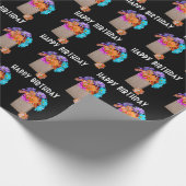 Birthday Daisies in Brown Bag Cadeaupapier (Hoek)