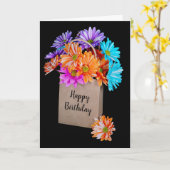 Birthday Daisy Bouquet in papiertas Kaart (Gele Bloem)