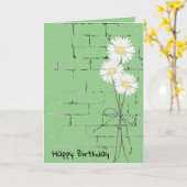 Birthday Daisy Bouquet op Brick Kaart (Gele Bloem)