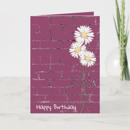 Birthday Daisy Bouquet op Brick Kaart