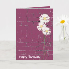 Birthday Daisy Bouquet op Brick Kaart