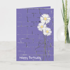 Birthday Daisy Bouquet op Brick Kaart