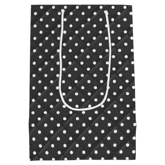 Birthday Daisy on Polka Dots medium Gift Bag Medium Cadeauzakje (Achterkant)