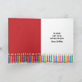 Birthday Dalmatian Dog Holding a Fire Hose Kaart (Binnen)