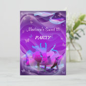 Birthday Dance Party Kaart (Staand voorkant)