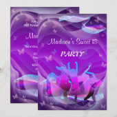 Birthday Dance Party Kaart (Voorkant / Achterkant)