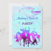 Birthday Dance Party Kaart (Voorkant)