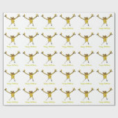 Birthday Dancing Frog Funny Animal Cadeaupapier (Vlak)