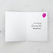 Birthday Dancing Old Lady  Kaart (Binnen)