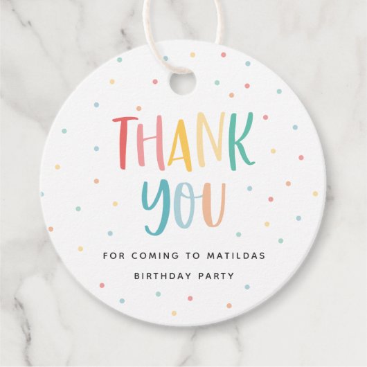 Birthday dank je cadeautje bedankjes labels (Voorkant)