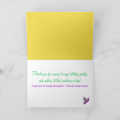 Birthday Dank je Paarse Mardi Gras Masker Kaart (Binnen)