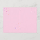 Birthday Dank je roze Golve Girl Briefkaart (Achterkant)