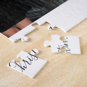 Birthday dank u voor aangepaste fototekst legpuzzel (Zijkant)