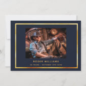 Birthday dark blue mannen bedankkaart (Achterkant)