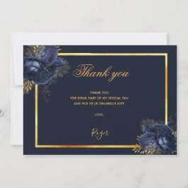 Birthday dark blue mannen bedankkaart