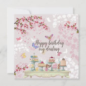 Birthday darling feestdagenkaart (Voorkant)