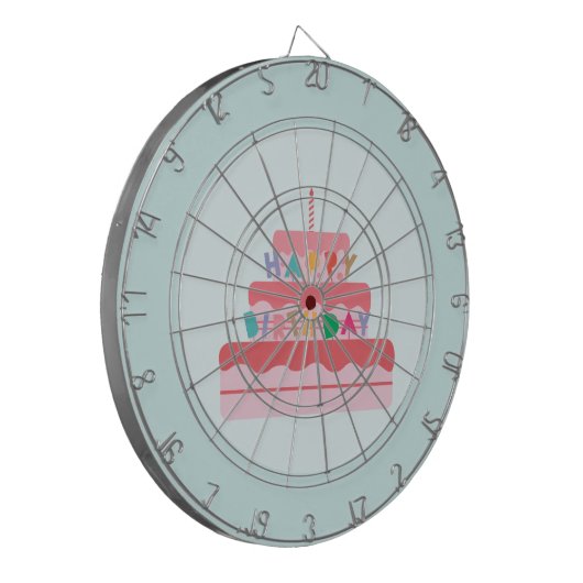 Birthday Dartboard Dartbord (Voorkant Links)
