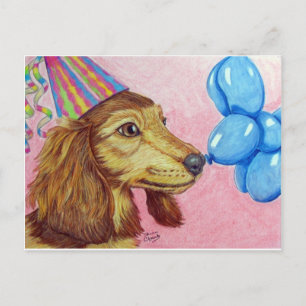 Birthday Daschund Briefkaart